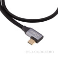 Ángulo recto 10GBPS USB C Cable